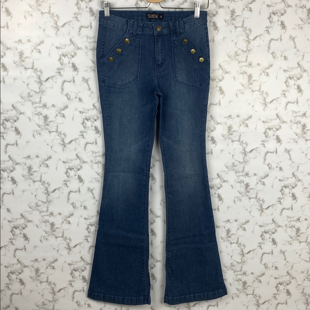 Suede Brand Flare Jeans